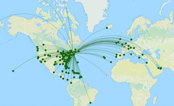 boston logan international airport destination map