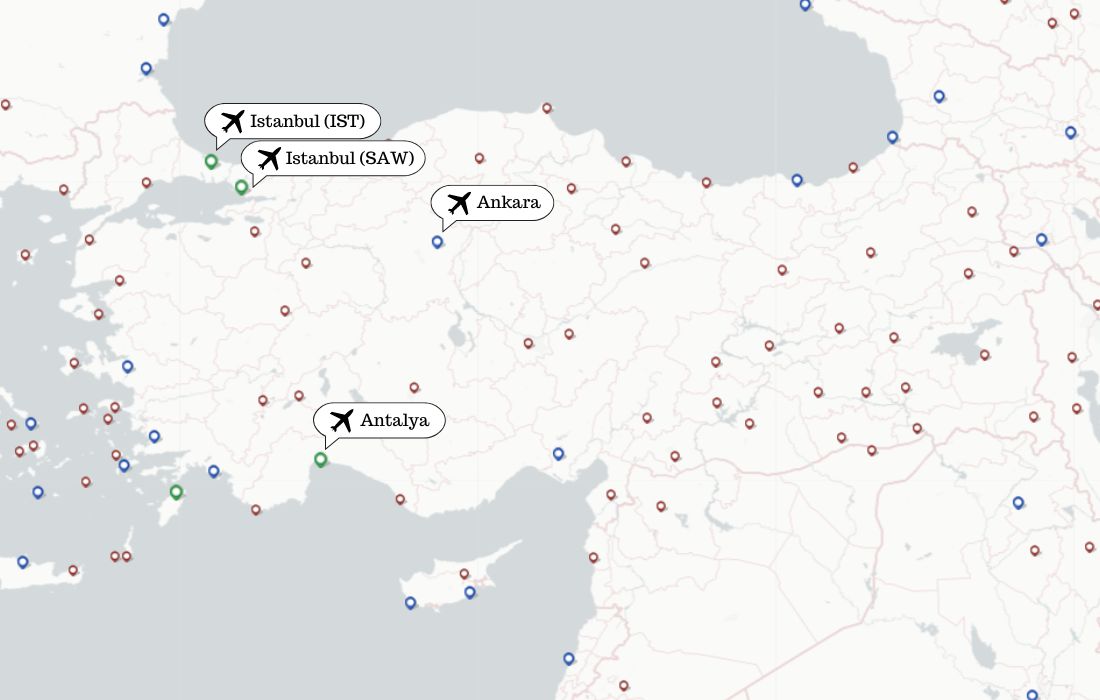 airport maps turkiye