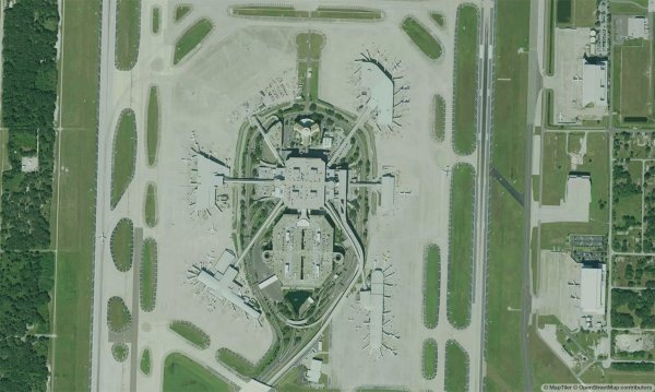 Satellite map Tampa International Airport