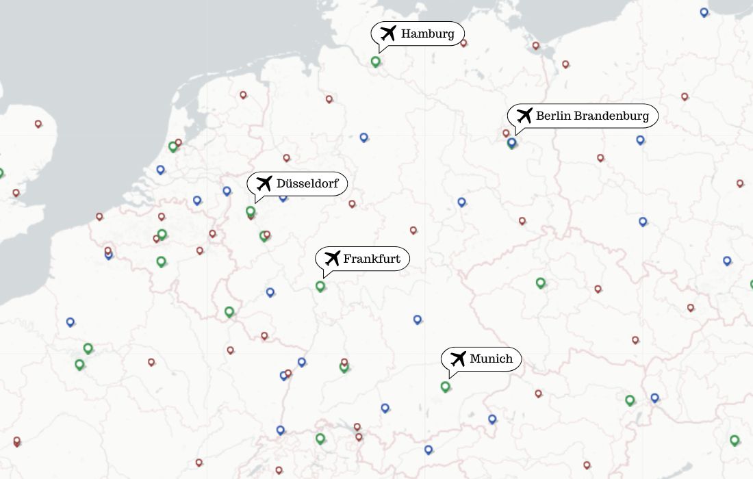 airport maps germany