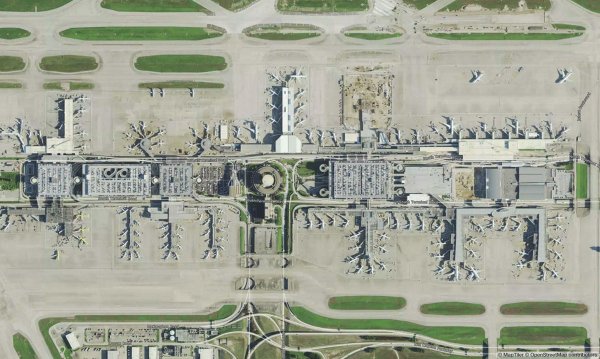 satellite map George Bush Intercontinental Airport