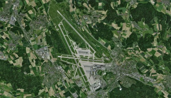 satellite map zurich airport