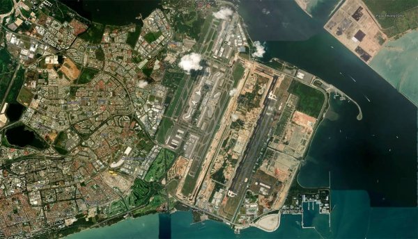 satellite map Singapore Changi airport