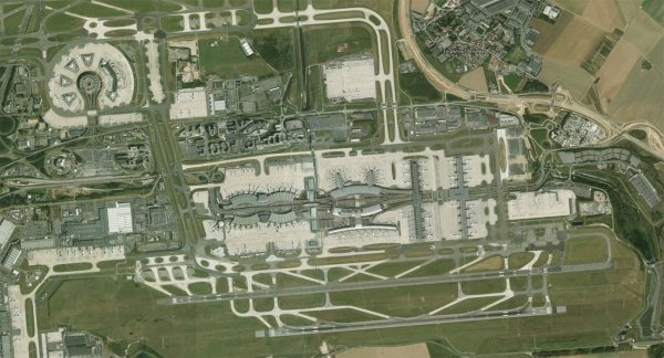 Satellite view of Paris Charles De Gaulle Airport