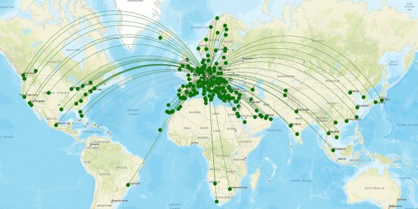 Munich Airport destination map