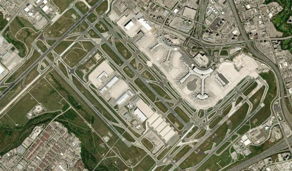 Satellite view of Toronto Pearson Airport