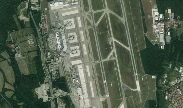 Satellite view of Milan Airport