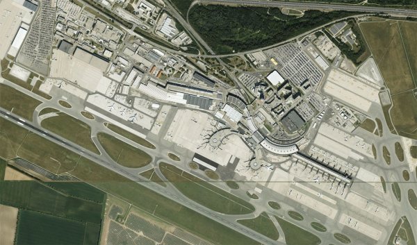 Satellite view of Vienna Airport