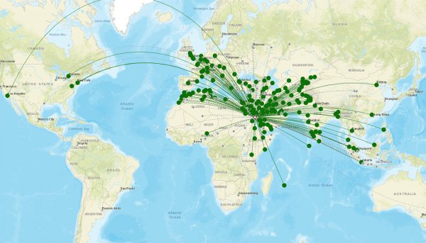 King Abdulaziz Airport destination map