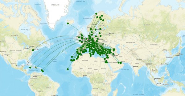 Düsseldorf Airport destination map