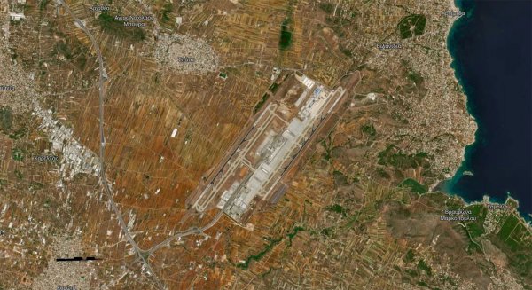 Satellite view of Athens Airport