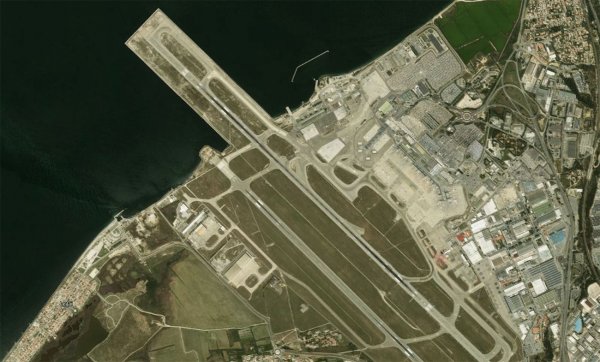 Satellite view of  Marseille Provence Airport