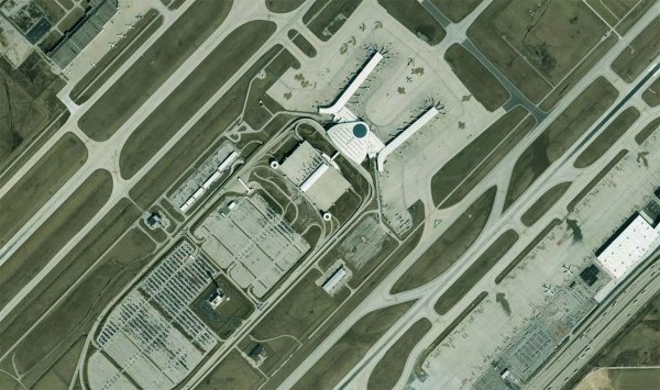 Satellite view of Indianapolis Airport