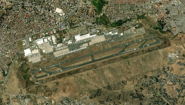 Satellite view of Addis Ababa Airport