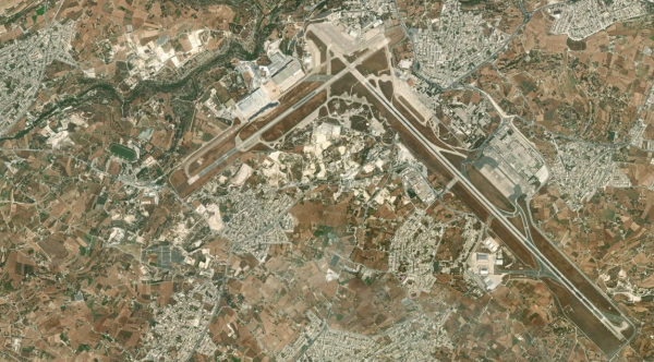 Satellite view of Map of Malta Airport