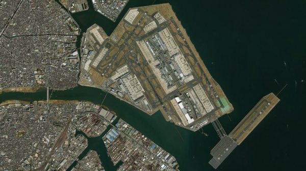 Satellite view of Haneda Airport