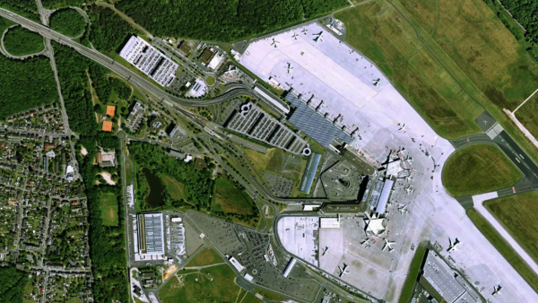 Satellite view of Cologne Bonn Airport