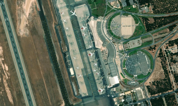 Satellite view of Mohammed V Airport