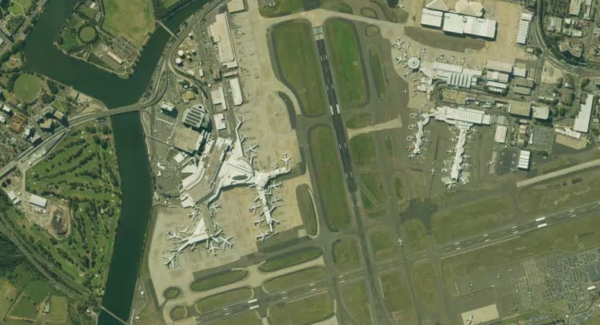 Satellite view of Sydney Airport