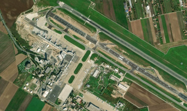 Satellite view of Belgrade Airport