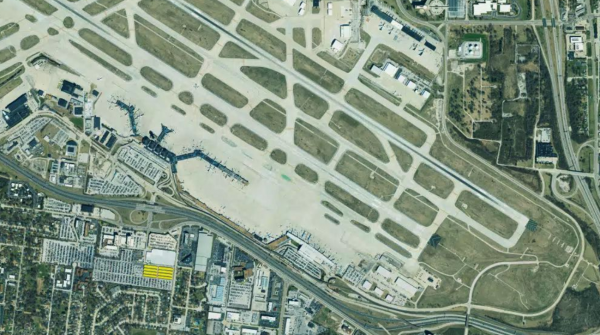 Satellite view of Saint Louis Airport