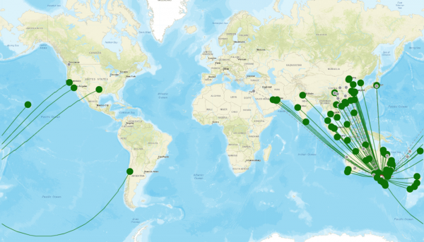 Melbourne Airport destination map