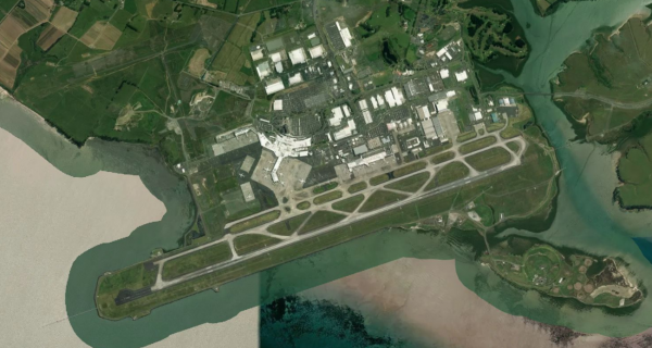 Satellite view of Auckland Airport