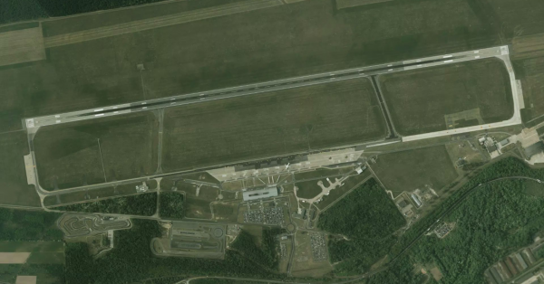 Satellite view of Warsaw Modlin Airport