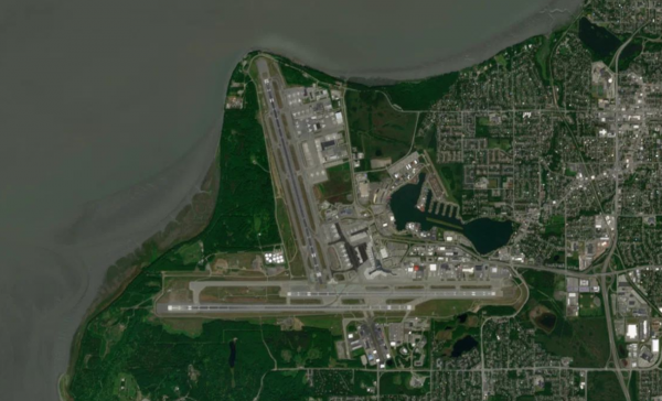 Satellite view of Ted Stevens Anchorage Airport