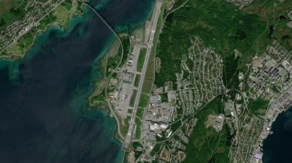 Satellite view of Tromso Airport