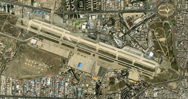 Satellite view of Mehrabad Airport