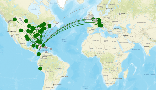 Sangster Airport destination map