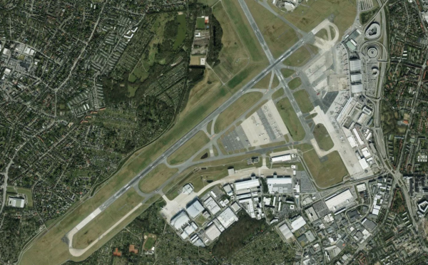 Satellite view of Hamburg Airport