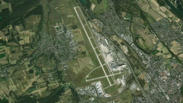 Satellite view of EuroAirport Basel Mulhouse Freiburg