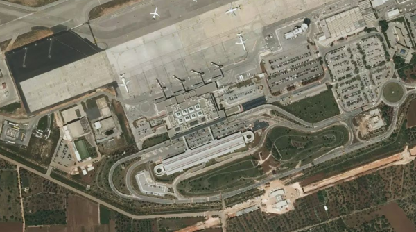 Satellite view of Bristol Airport