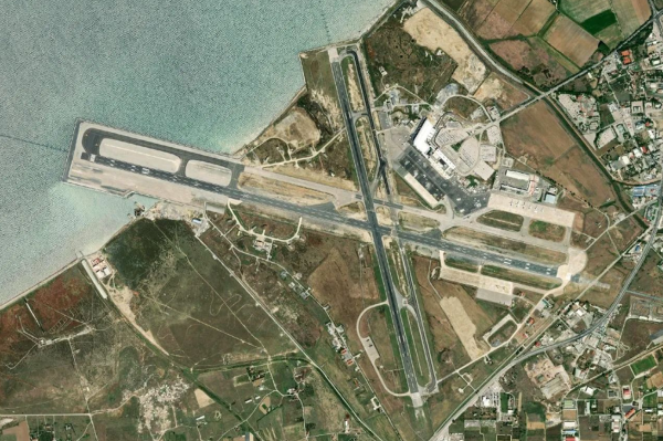 Satellite view of Thessaloniki Airport