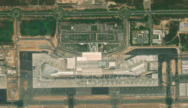 Satellite view of Hyderabad Airport