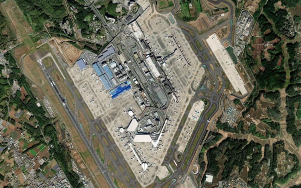 Satellite view of Narita Airport