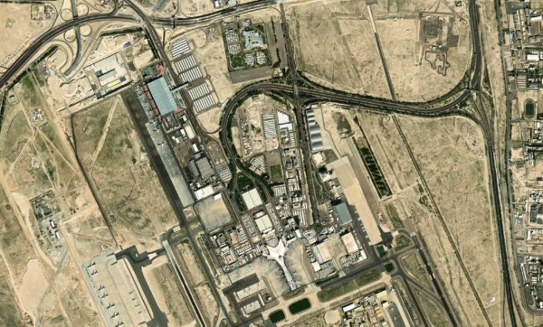 Satellite view of Kuwait Airport