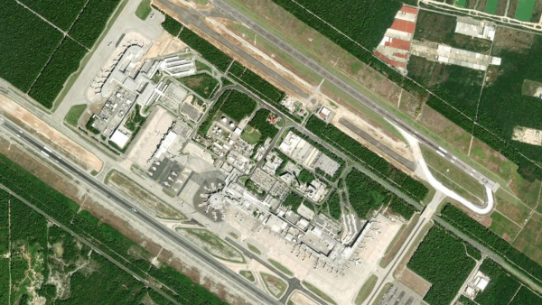 Satellite view of Cancun Airport