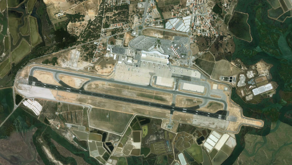 Satellite view of Faro Airport