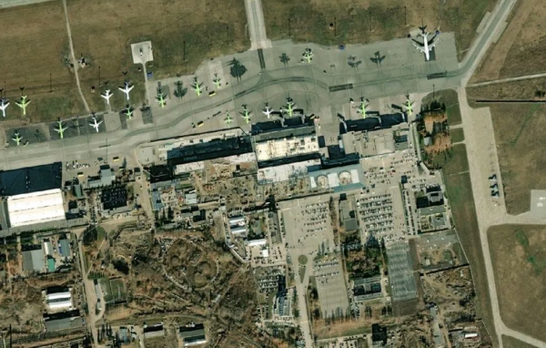 Satellite view of Tolmachevo Airport Novosibirsk