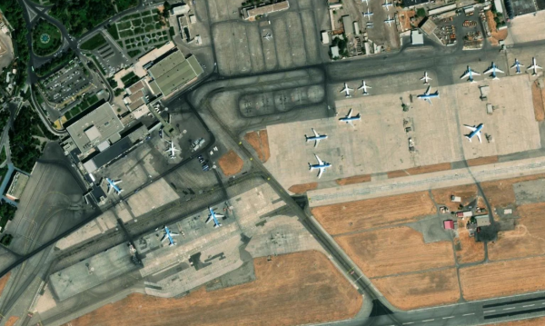 Satellite view of Islam Karimov Tashkent Airport