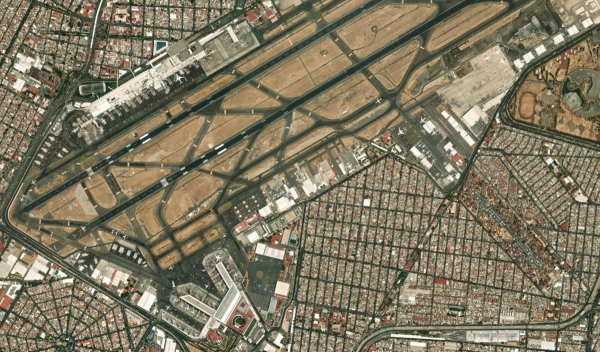 Satellite view of Mexico City Airport