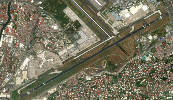 Satellite view of Ninoy Aquino Airport