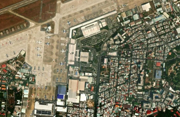 Satellite view of Ho Chi Minh City Airport