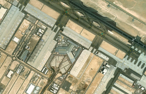 Satellite view of Dubai World Central Airport