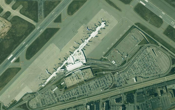 Satellite view of Buffalo Niagara Airport