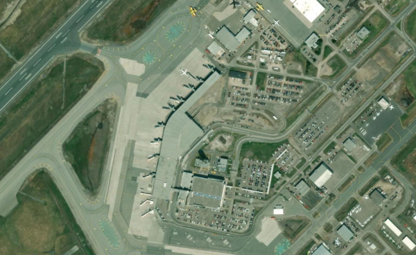 Satellite view of Quebec Jean Lesage