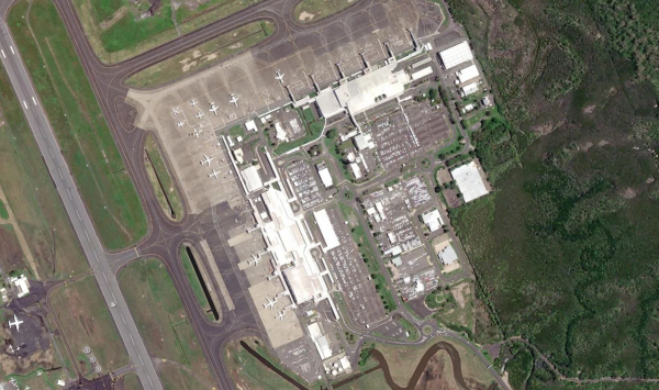 Satellite view of Cairns Airport